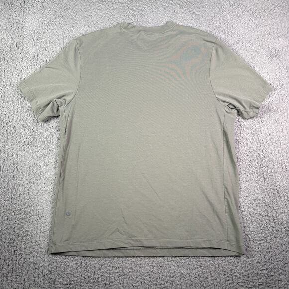 Lululemon Zeroed In Shirt Mens L Green Sage Performance Stretch Gym Short Sleeve - Picture 5 of 7